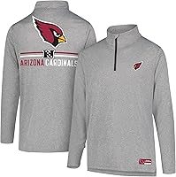 Vista 28 de Ultra Game NFL Official Adults Super Soft Quarter Zip Long Sleeve T-Shirt Gris Caliente Carbón