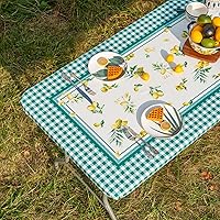 Vista 3 de ARTABLE Funda para mesa de pícnic, para primavera y verano, bordes elásticos, rectangulares ajustables de 6 pies, redondas, impermeables