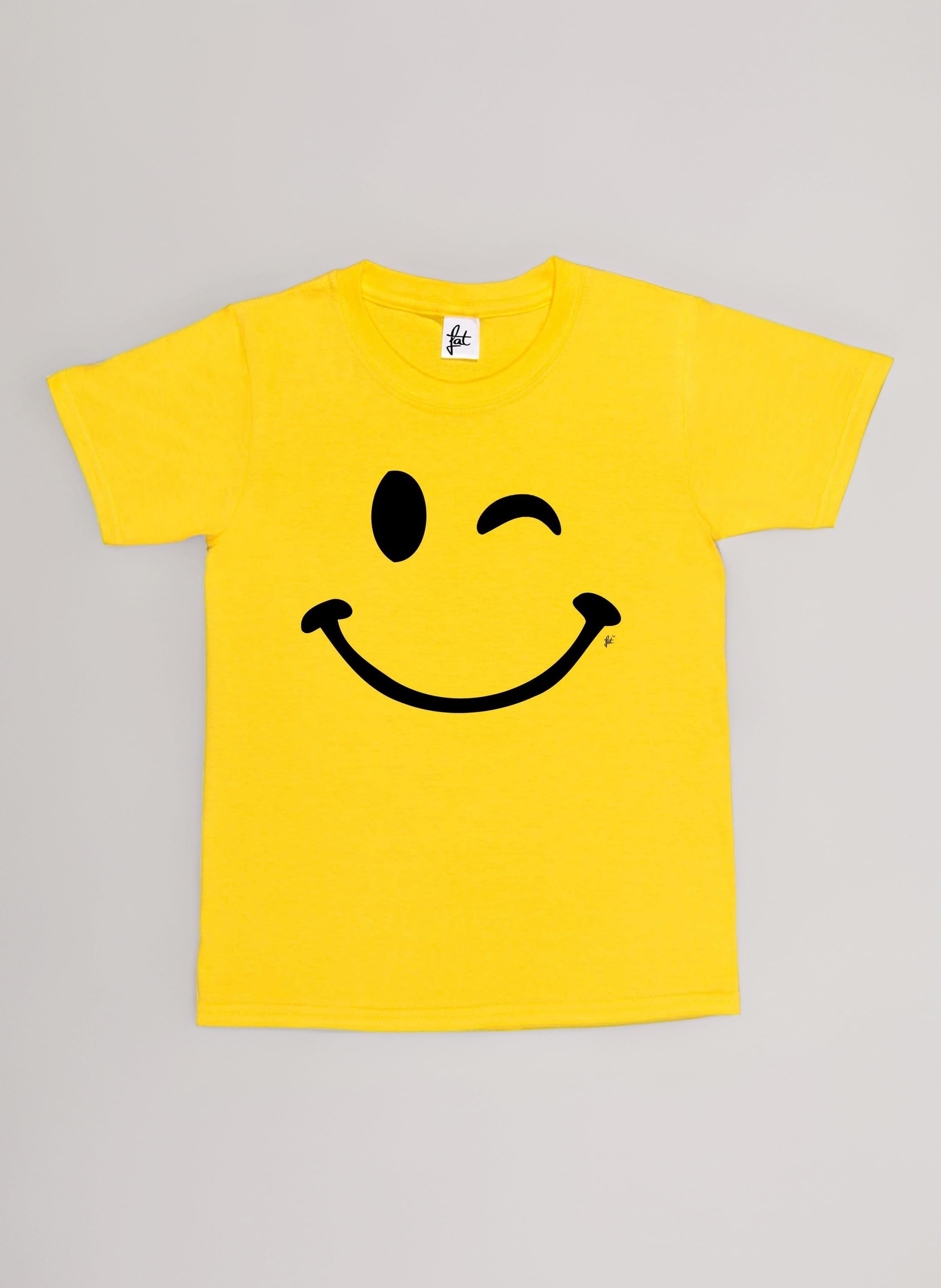 Retro Happy Funny Winking Emoticon Face Kids Boys/Girls T-Shirt