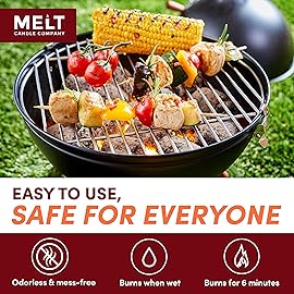 Melt Candle Company Fire Starter Squares, 160 Pieces - Fire Starters Kit for Campfires, Grill, Outdoor Fire Pit, Fireplace, BBQ - Water Resistant & Odorless - Camping Accessories