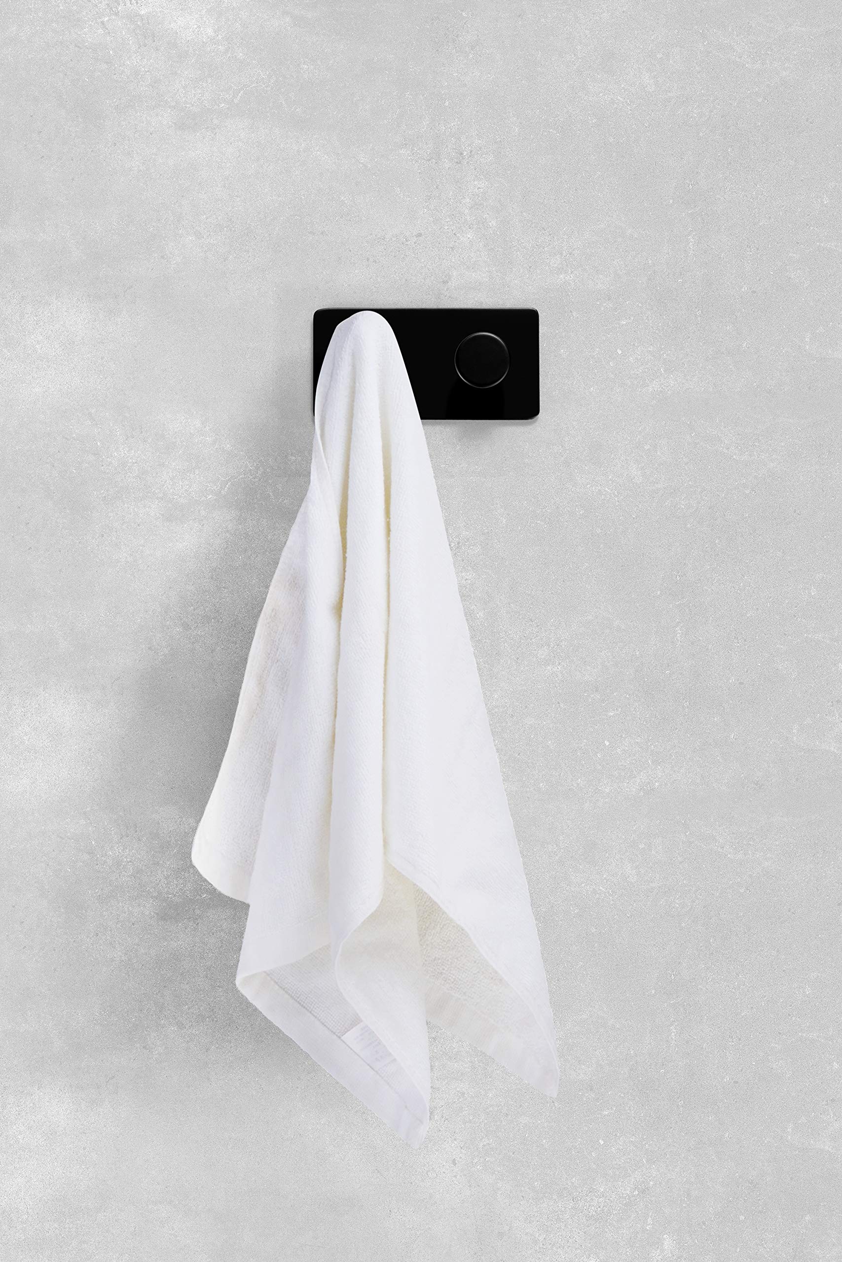 Porte-serviettes Mural Noir En Acier Inoxydable, Porte-serviettes