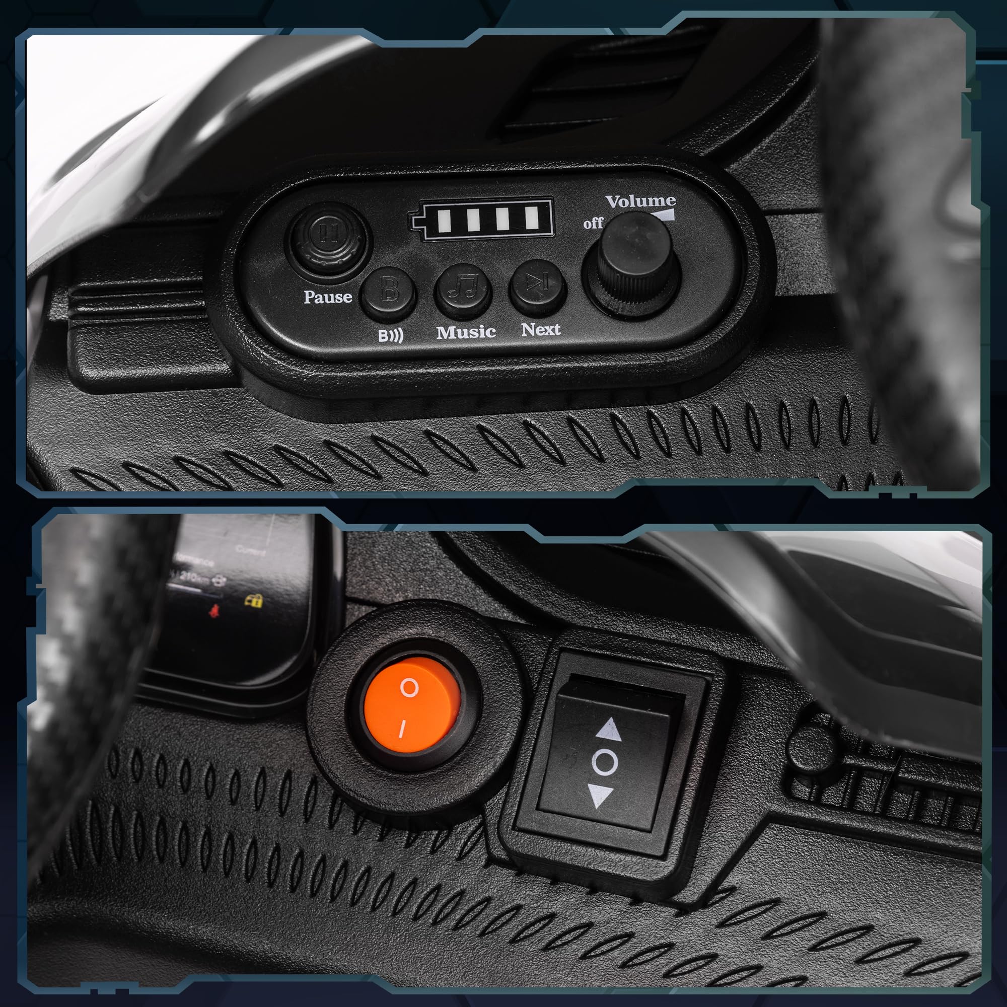 AIYAPLAY Voiture électrique Enfants sous Licence Maserati Gran Turismo Folgore, véhicule électrique 12V avec télécommande 2,4G, phares LED, Musique, klaxon, MP3, Voiture pour Enfants 3 à 5 Ans, Blanc