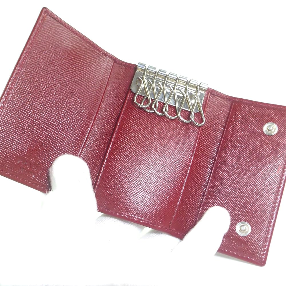 美品 PRADA プラダ キーケース M222A サフィアーノレザ－ PRADA プラダ M222A ロゴ金具 サフィアーノ キーケース レザー