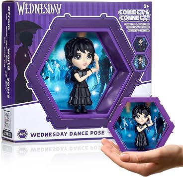 WOW! PODS 4D Wednesday Addams School Dance | Connectable Collectable Bobble-Head Figure that Bursts from Their World into Yours | Wall or Shelf Display | Wednesday Addams Toys and Gifts | No. 495