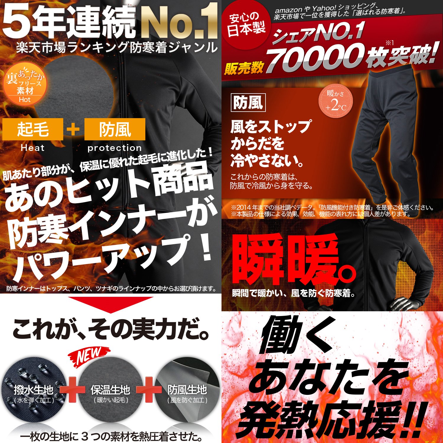 Amazon | [サイトスインナー] 『10bi-007-sa』☆秋冬のバイクに ウェア