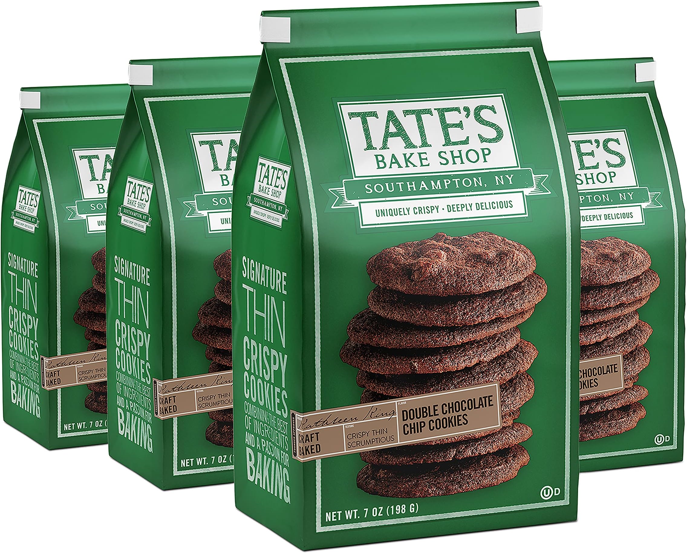 Tate's Bake Shop Double Chocolate Chip Cookies 4-7oz Bag