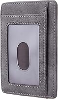 Vista 91 de Travelambo Billetera delgada con bolsillo delantero y clip para el dinero con bloqueo de identificación por radiofrecuencia, talla única
