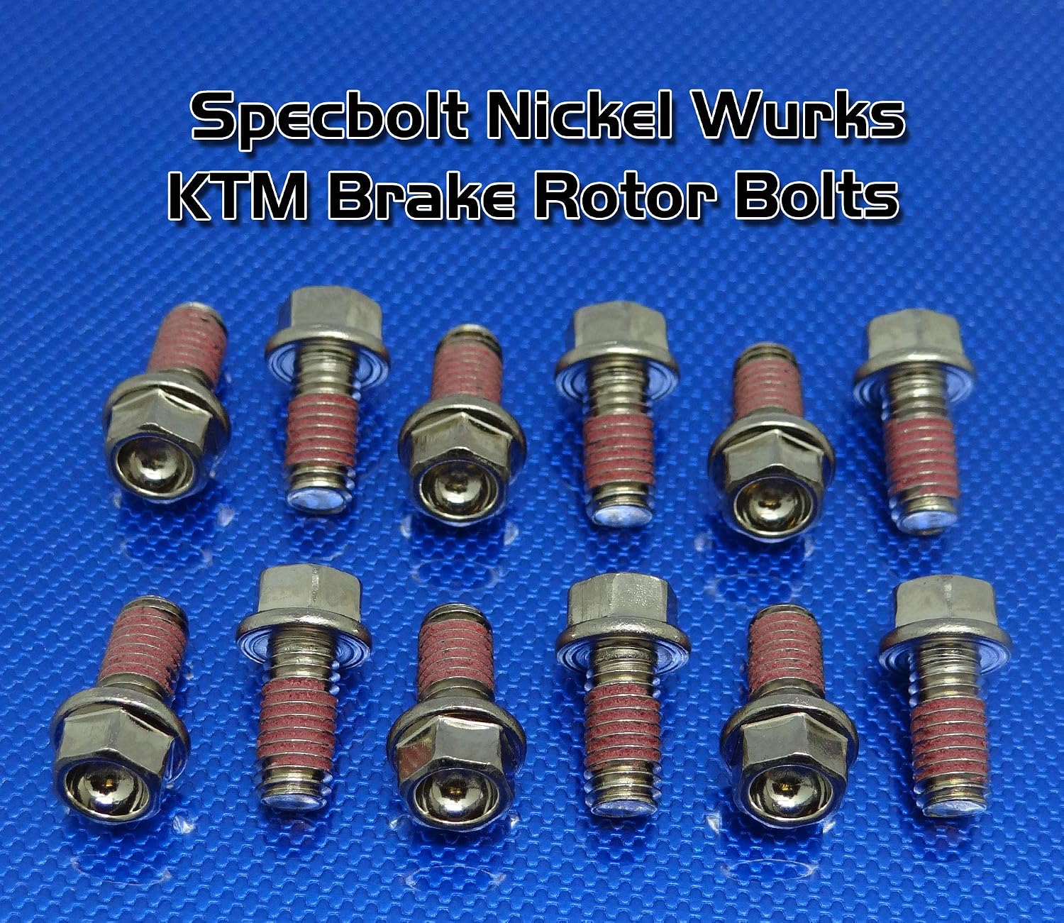 Specbolt Nickel Wurks mc Brake Rotor Bolt Kit Fits: KTM SX SXF EXC XC XC-W EXC-F SX-X Match for # 59009062013 GasGas Husqvarna Beta