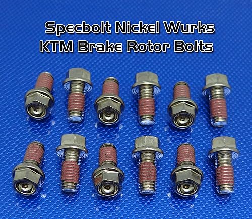 Miniatura 2 de Specbolt Nickel Wurks mc Kit de pernos de rotor de freno Compatible con: KTM SX SXF EXC XC XC-W EXC-F SX-X Match for # 59009062013 GasGas Husqvarna