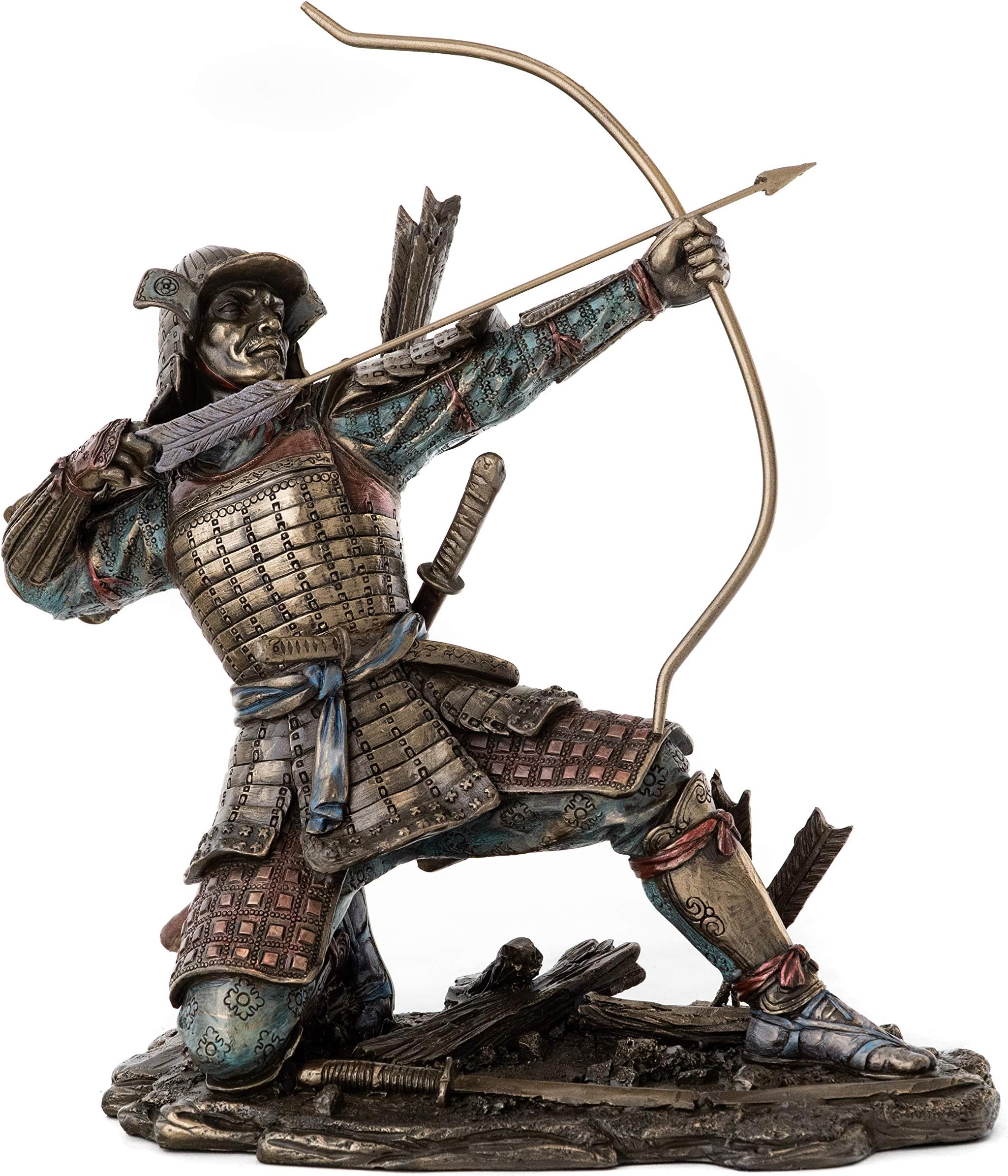 Top Collection T-Trove Cold Cast Bronze Japanese Samurai Warrior Yayoi Statue Figurine