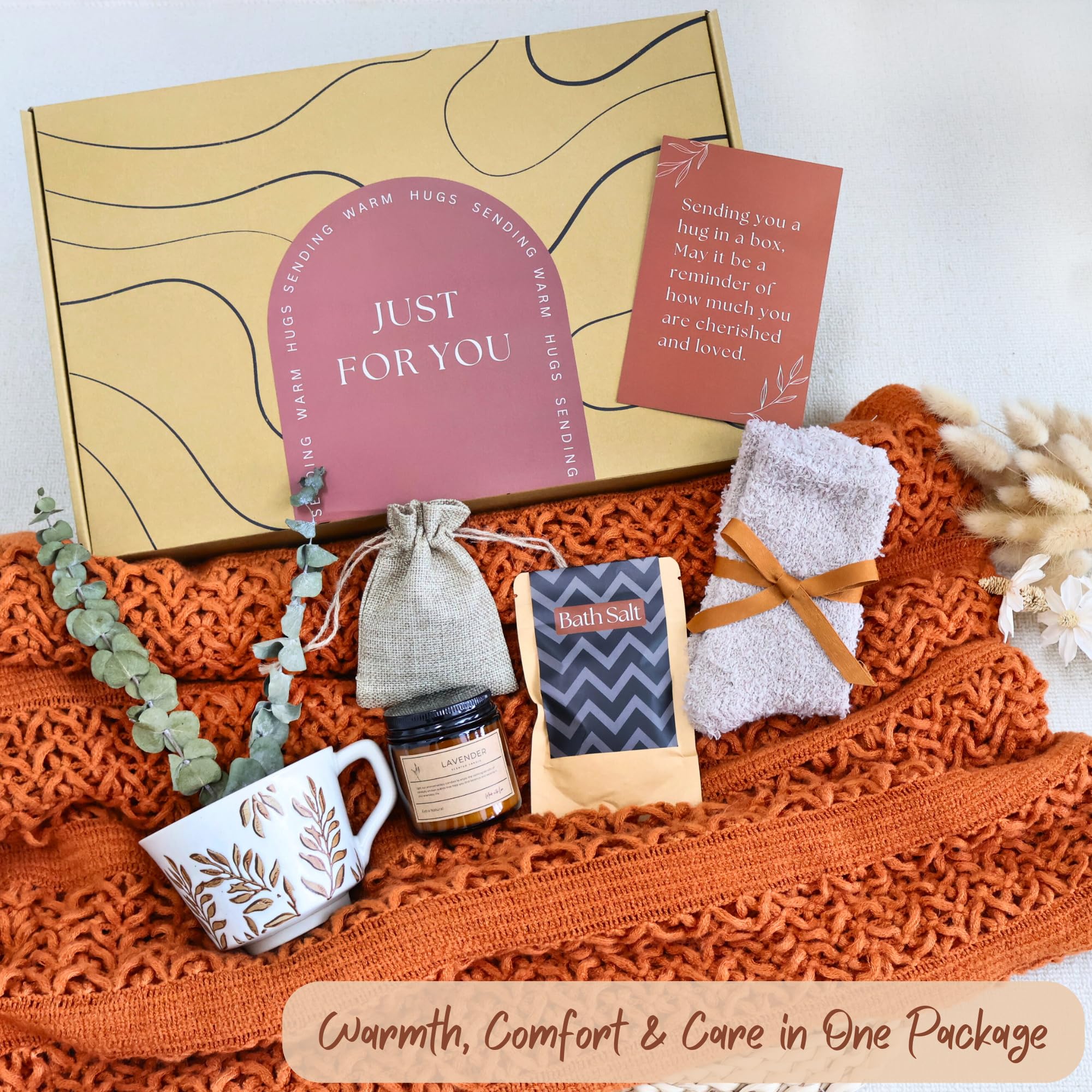 Get Well Soon Cesti regalo per le donne – Pacchetto di cura per le donne dopo l'intervento chirurgico, regalo di compleanno, scatola regalo per la cura di sé, abbraccio confortevole in una scatola