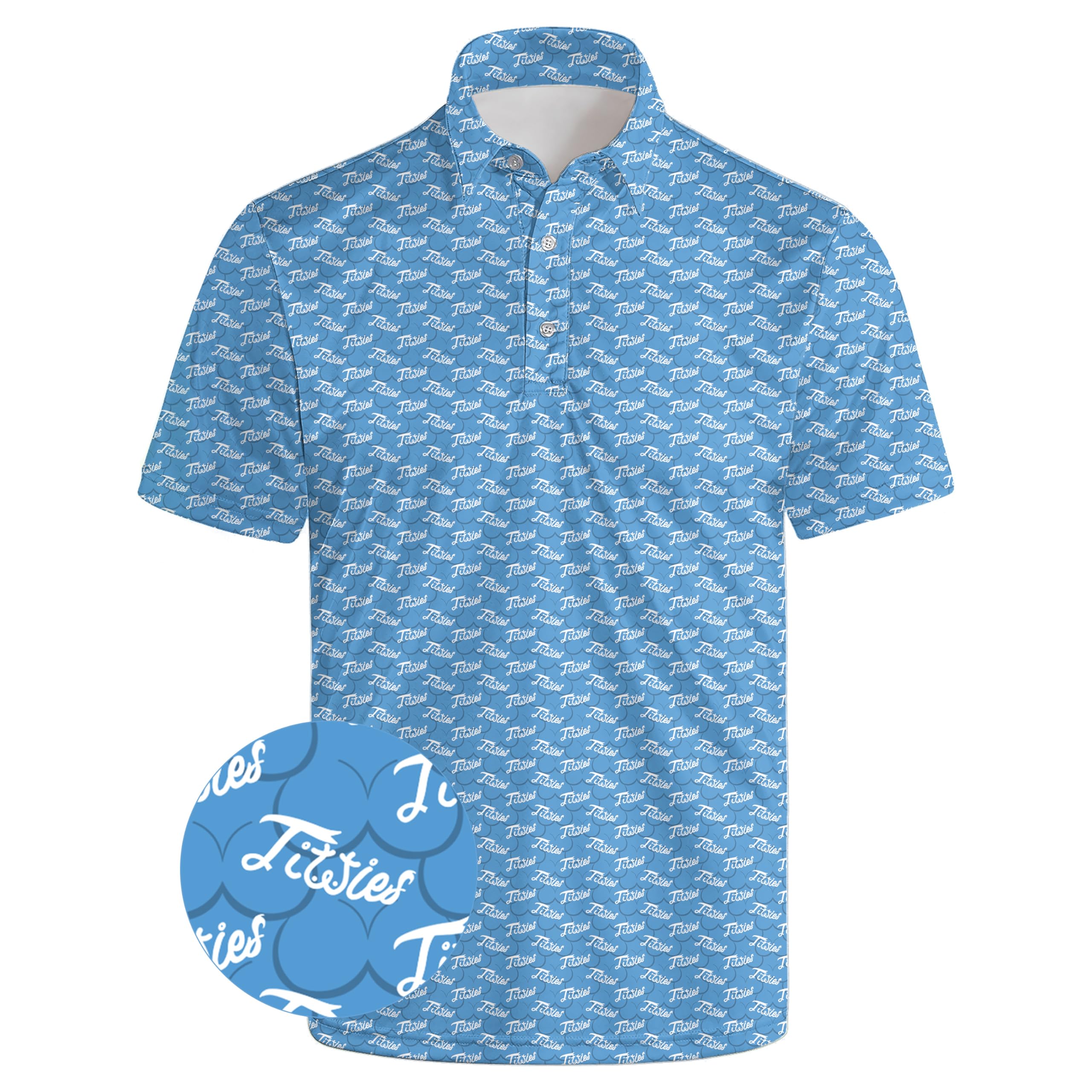 Mens Golf Shirts Raccoon Print Polo