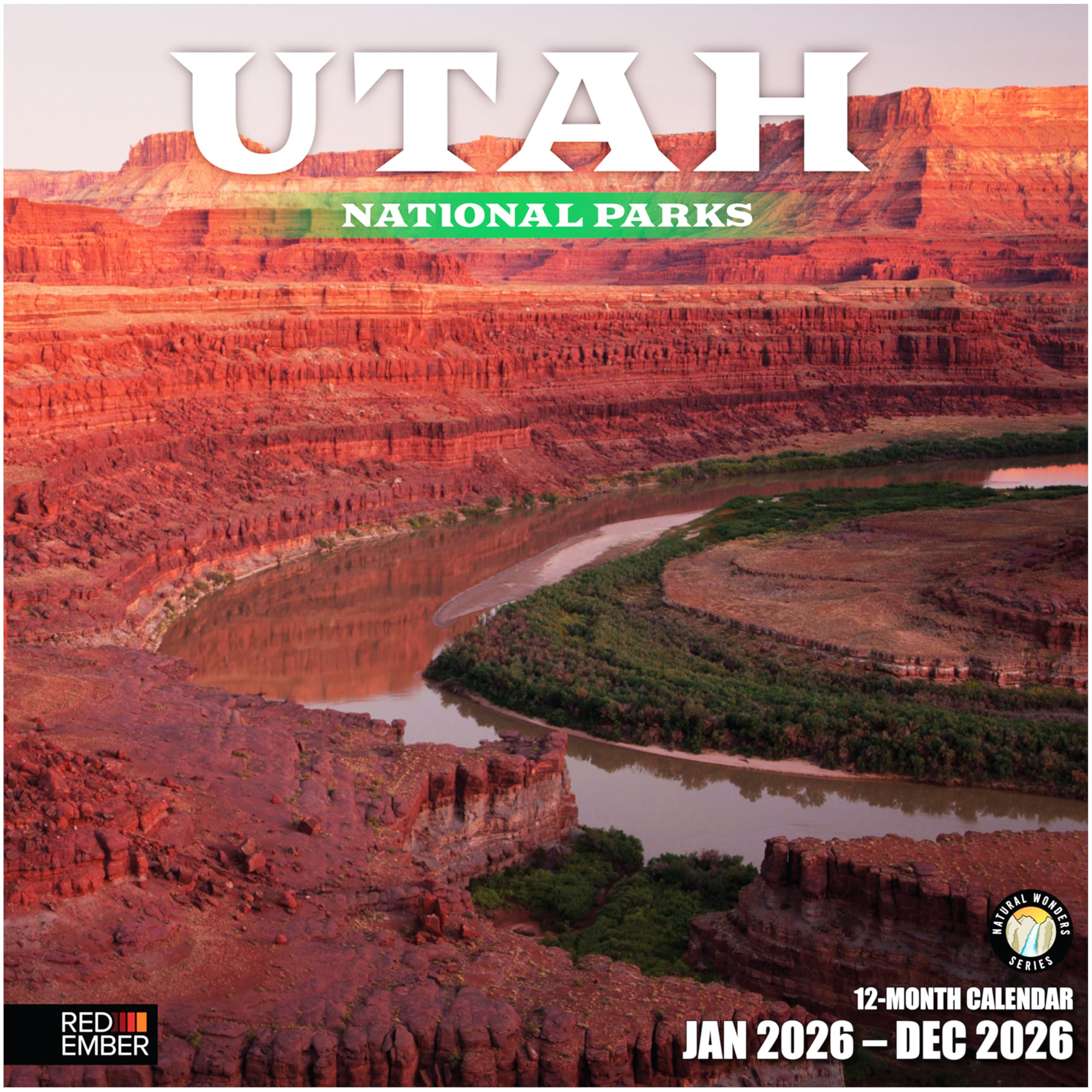 RED EMBER Utah National Parks 2026 Wall Calendar 12 Month | 12" x 24" Open | Thick &amp; Sturdy Paper | Giftable | Nature Calendar 2026