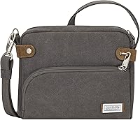 Travelon Anti-Theft Heritage Small Crossbody Bag - Slash-Resistant, RFID Blocking, Locking Straps for Secure Travel