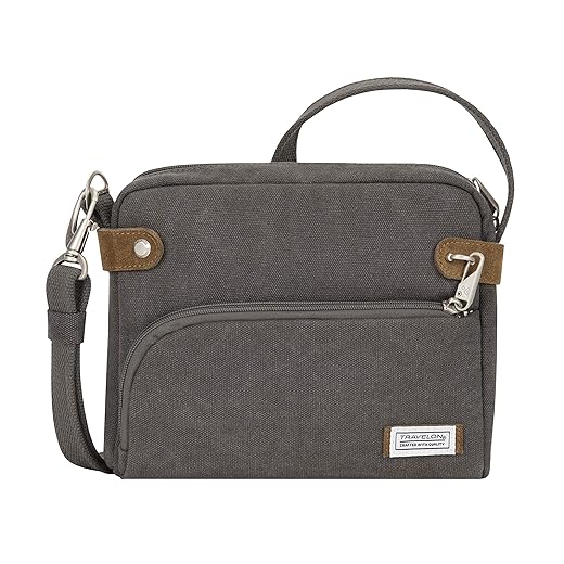 Travelon Anti-Theft Heritage Cross Body Travel Totes, Pewter