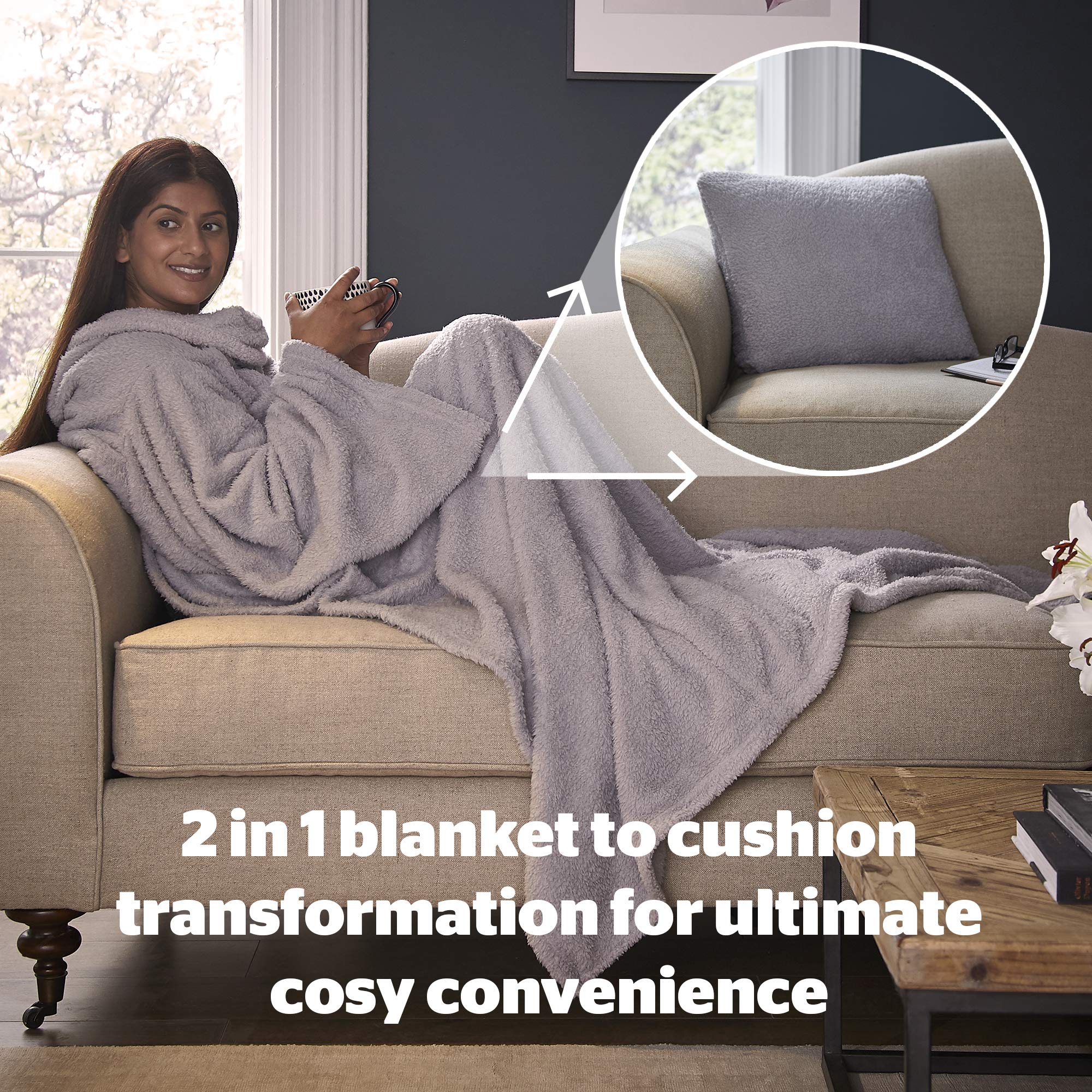 Buy Silentnight Snugsie Wearable Blanket Soft Teddy Fleece Blanket