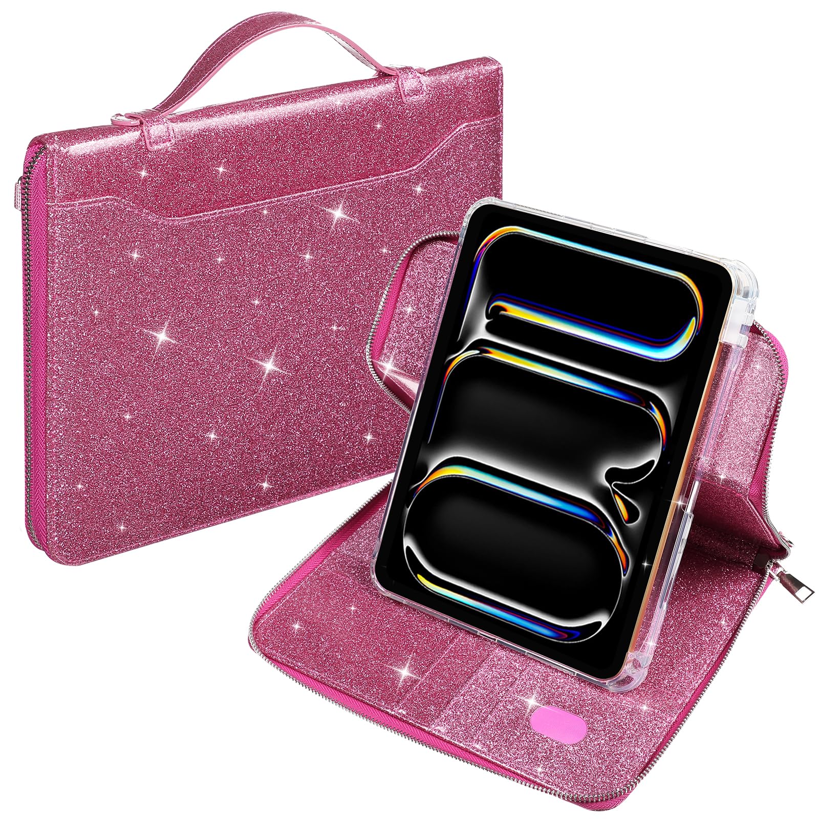 E NET-CASE Funda para iPad (A16) 11ª Generación 2025 11 Pulgadas, iPad 10ª Generación 10,9 Pulgadas 2022,Funda Tipo maletín,Rosa