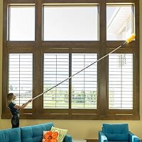 Vista 7 de Feather Microfiber Plus Nylon Static Cobweb Duster Alcanza hasta 20 pies Kit de plumero Webster de ventilador de techo extensible de 3 niveles