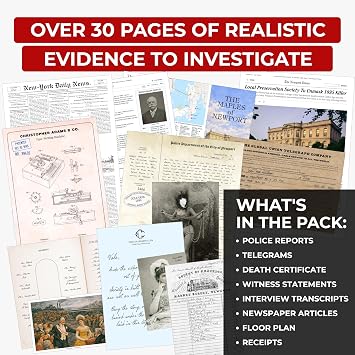Murder at Maple Manor – Murder Mystery Game – Cold Case Detective Kit & Crime Investigation – Solve Murder at a Luxury Gilded Age Manor – Immersive Evidence Pack with Online Clues – Game Night & Gift