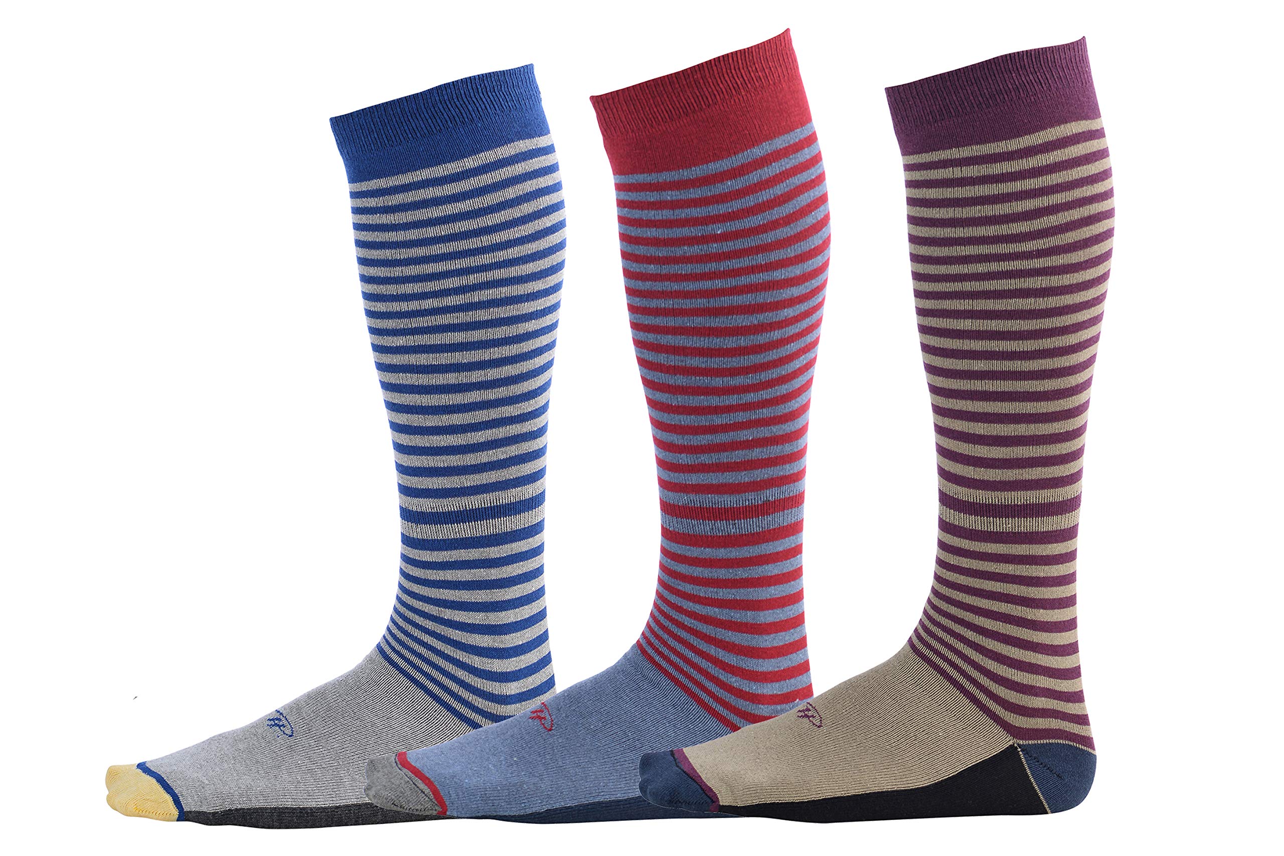 Pierre Henry SocksPierre Henry Over the Calf Socks for Men (3 pairs) | Cotton Over the Calf Dress Socks | Long Socks Designed to Stay up 12+ hr