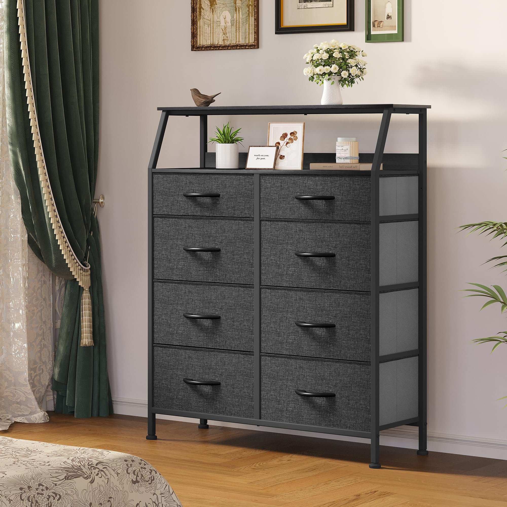 Snapklik.com : YITAHOME 8 Drawers Dresser For Bedroom, Tall Storage