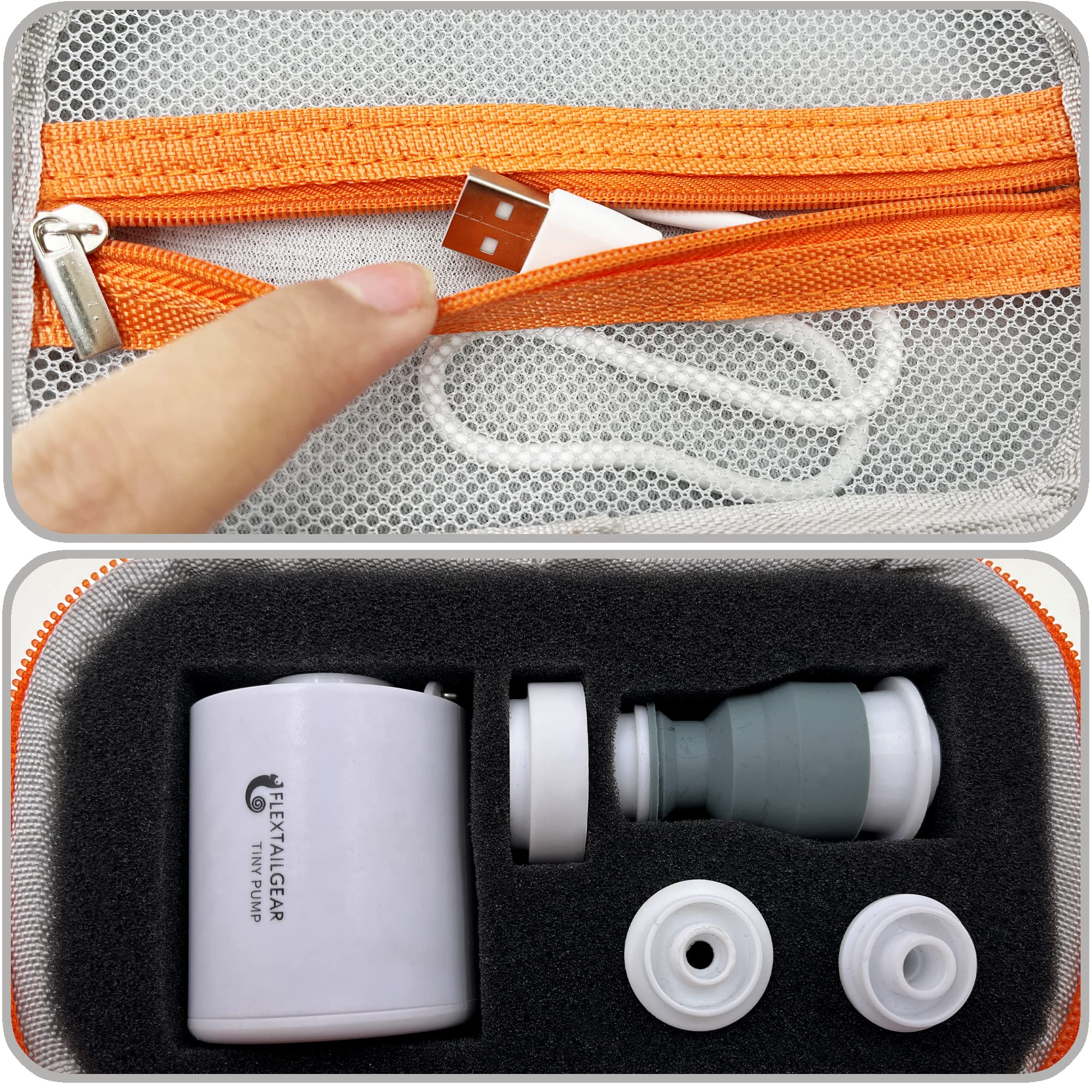 LeoTube Storage Case For FLEXTAILGEAR Tiny Pump X – Holder For Pump, Nozzles & Cable