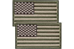2Pcs Subdued American Flag Patch Velcro Set