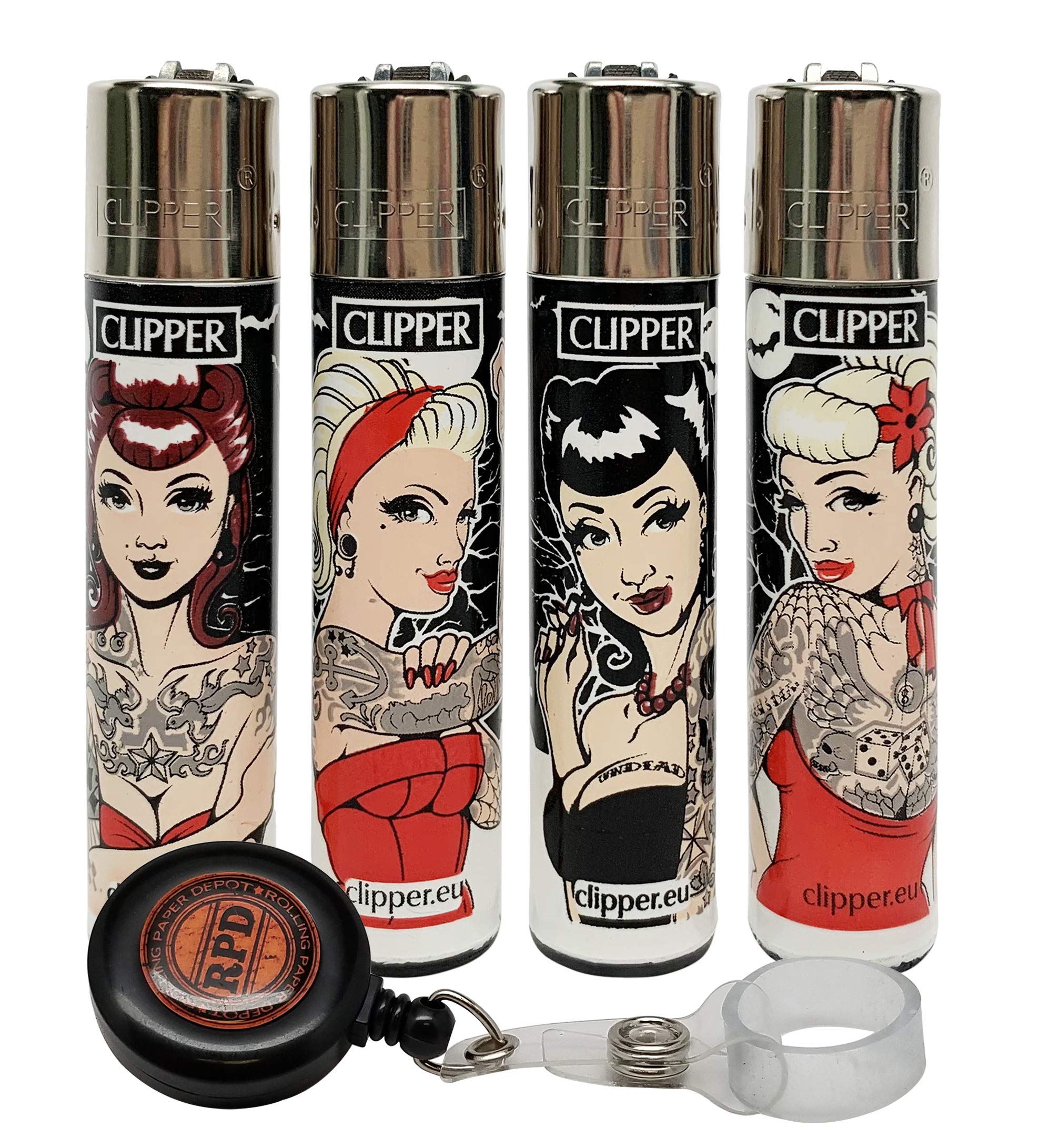 Buy Bundle 5 Items Clipper Lighter Tattoo Girls Rocker Pinup Girls