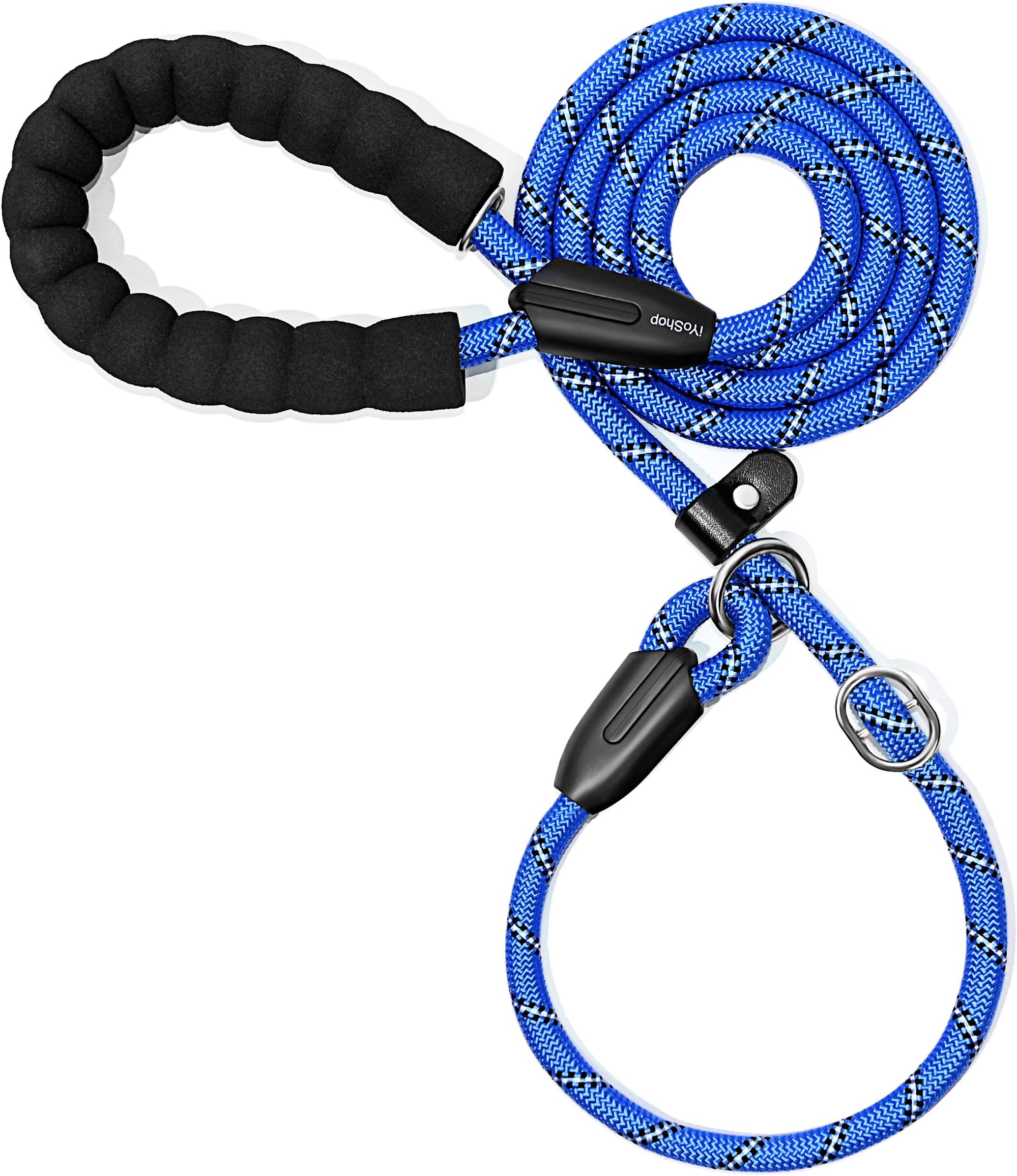 (Small/Medium, 1.5m, Black/White) - Dog Leash Pet Rope Leash - Thick Durable Nylon Rope - Soft Handle and Light Weight Training Leash, 1.5m Long - For Small Medium Large Dogs - Buy 2, Get . Buy 3, ...