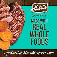 Vista 3 de Merrick - Alimento seco para perros, receta de pato real y batata libre de granos, 22 libras, en bolsa