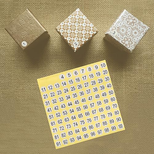 Miniatura 6 de 1-500 etiquetas adhesivas de números redondos, 15 juegos, 7500 etiquetas autoadhesivas, calcomanías pequeñas de números consecutivos, letreros de