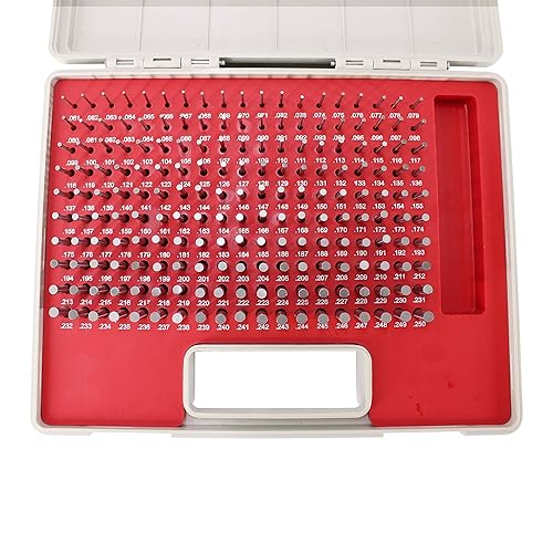 Miniatura 3 de TEXALAN Juego de medidores de pasadores de acero clase ZZ menos (190 unidades (0.061-0.250 pulgadas) M1)