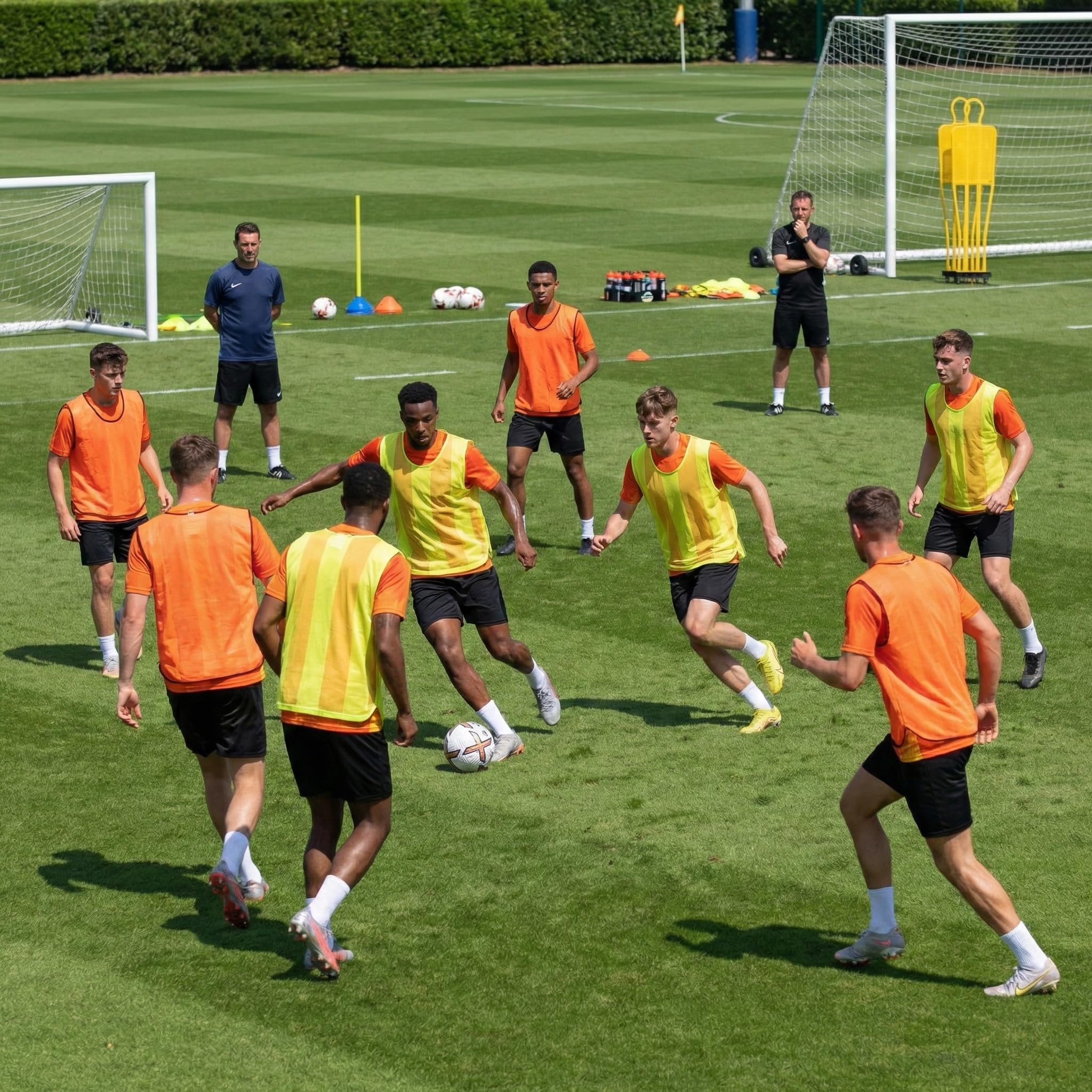 10 Stück Wende-Trainings-Lätzchen für Fußball, Hockey, Netball, Outdoor-Sportaktivitäten, doppelseitig, zweifarbig, Junior Jugendliche Erwachsene Größen Unisex, T-Shirts, Mesh Jersey