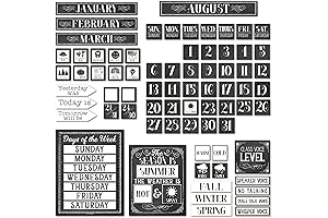 Hadley Designs Black and White Classroom Calendar Set