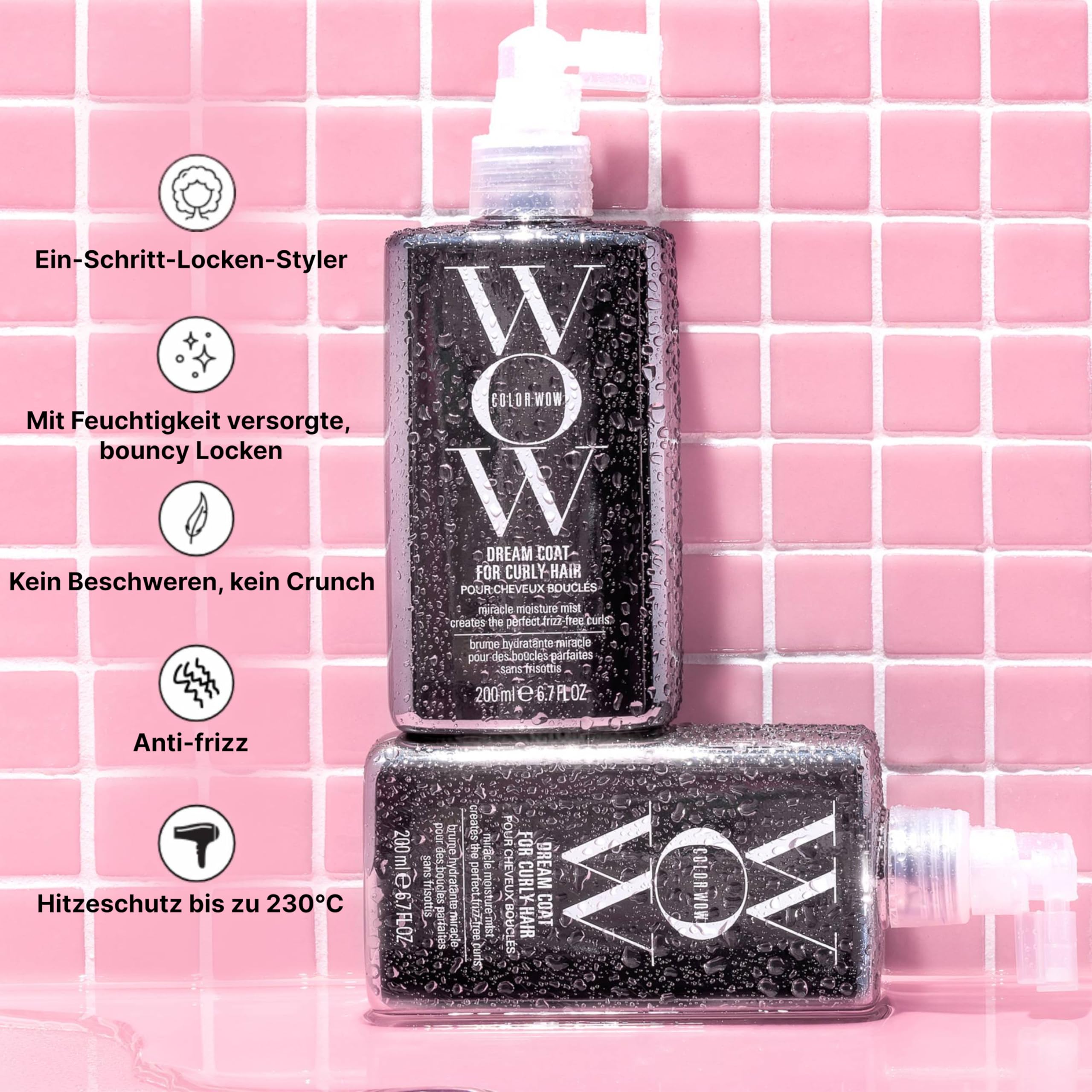 COLOR WOW Dream Coat for Curly Hair: Der Wunder-Feuchtigkeitsnebel für perfekte, definierte Locken ohne Frizz, 200ml