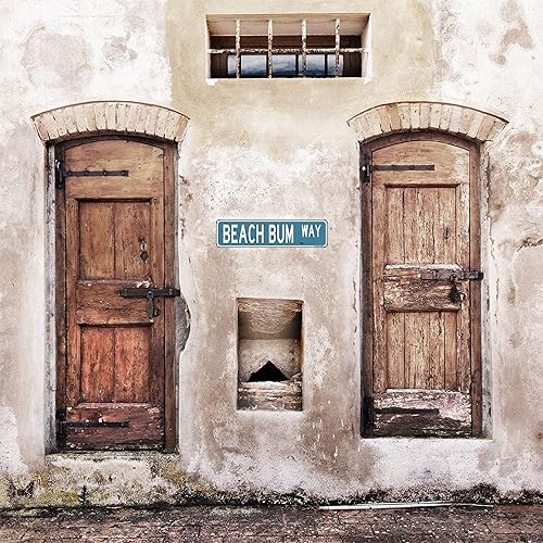 Miniatura 5 de Letrero de calle con tema costero de Beach Bum Way de 16 x 4 pulgadas, divertido letrero de hojalata Shore Home para interiores y exteriores