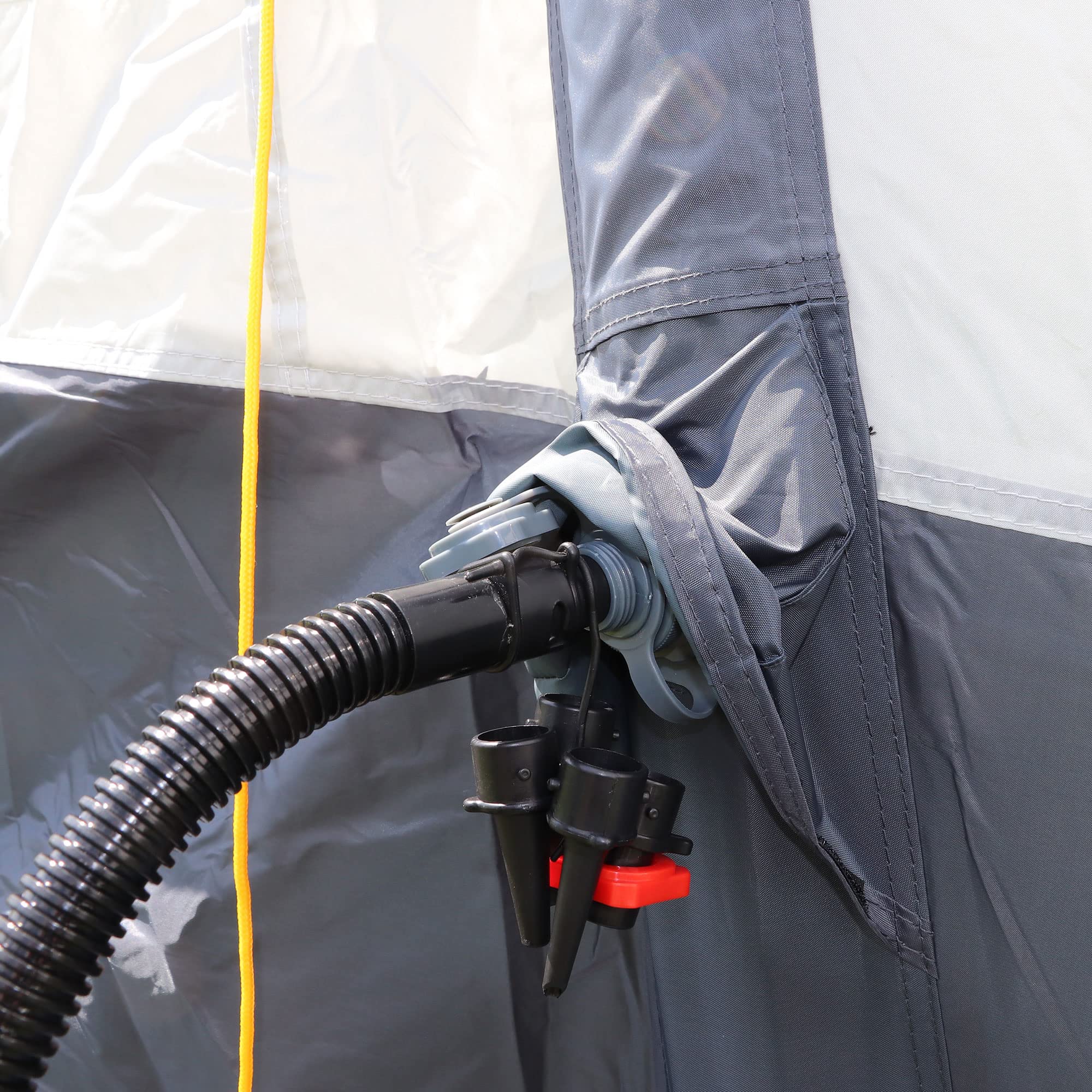 Seitenzelt 260x250cm Camping Luft Vorzelt für Wohnwagen, Wohnmobil inkl. Pumpe (260x250cm)
