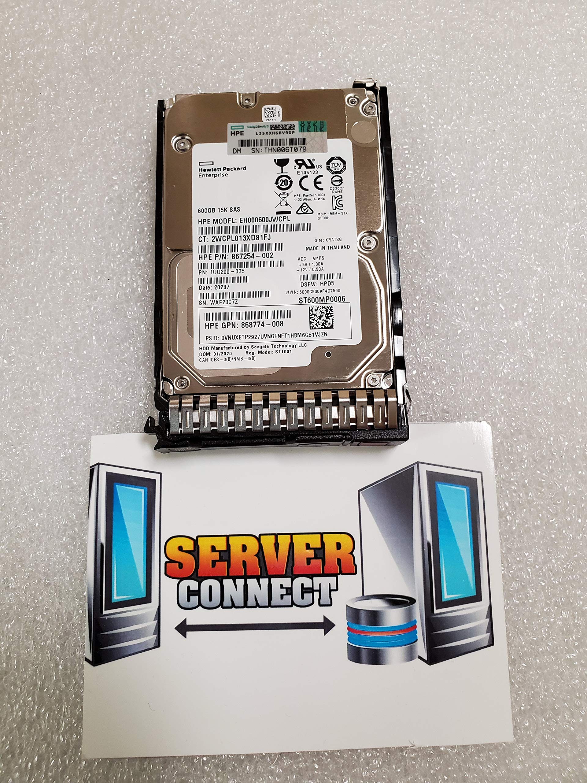 Amazon | EH000600JWCPL HPE 600GB 15K 12G SAS SFF SC ハード