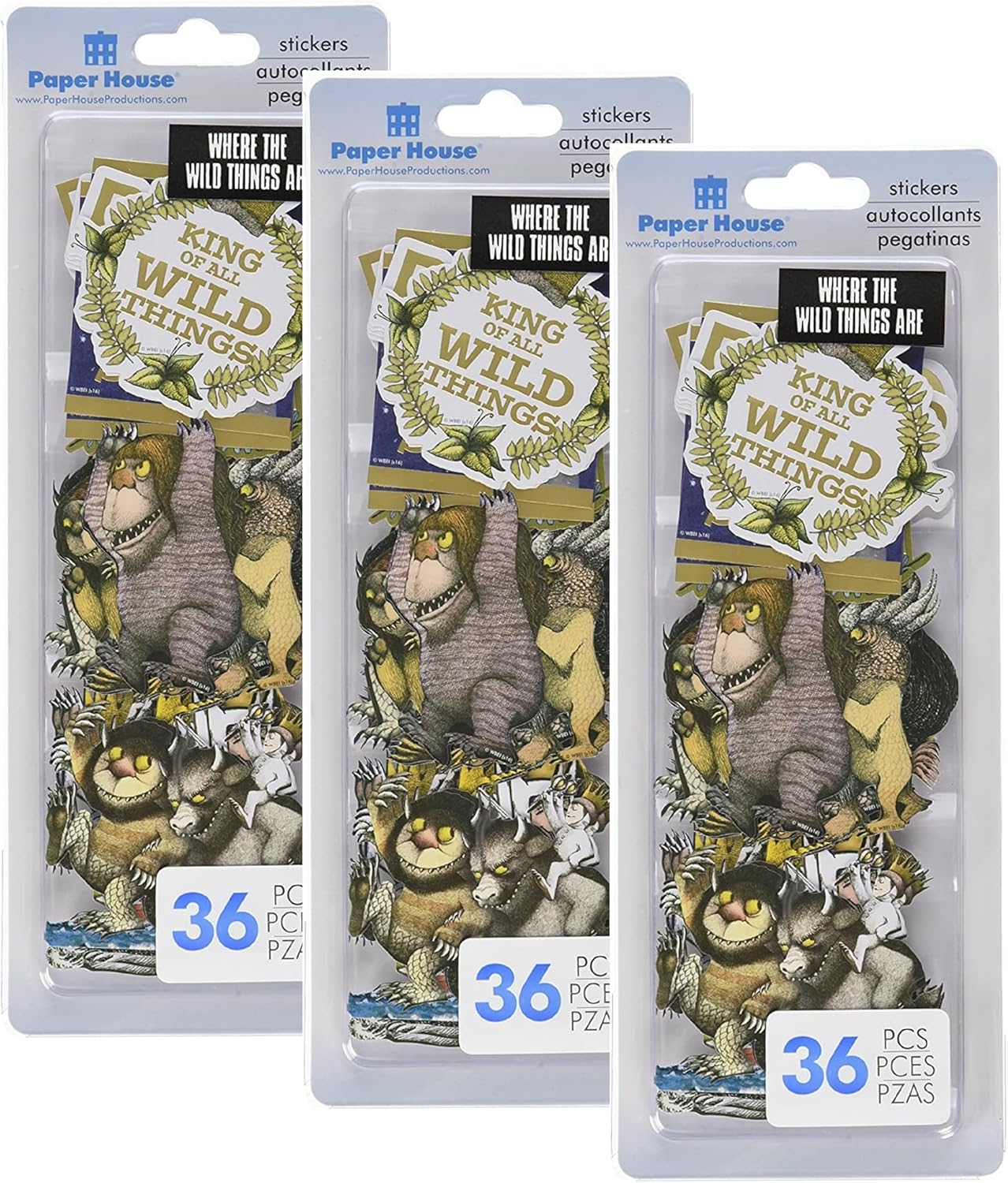 Paper House Productions Where the Wild Things Are 12" x 12" 12-Sheet Decorative Double Sided Paper Pack for Scrapbooking and Crafts