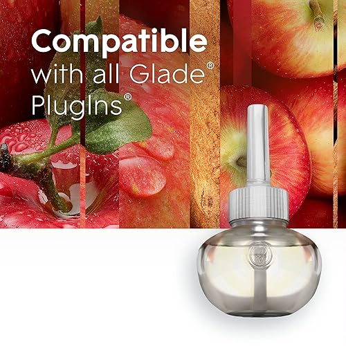 Miniatura 10 de Glade PlugIns - Repuestos de ambientador, aceites esenciales perfumados para el hogar y el baño, aroma Apple Cinnamon, 3.35onzas líquidas, 5unidades