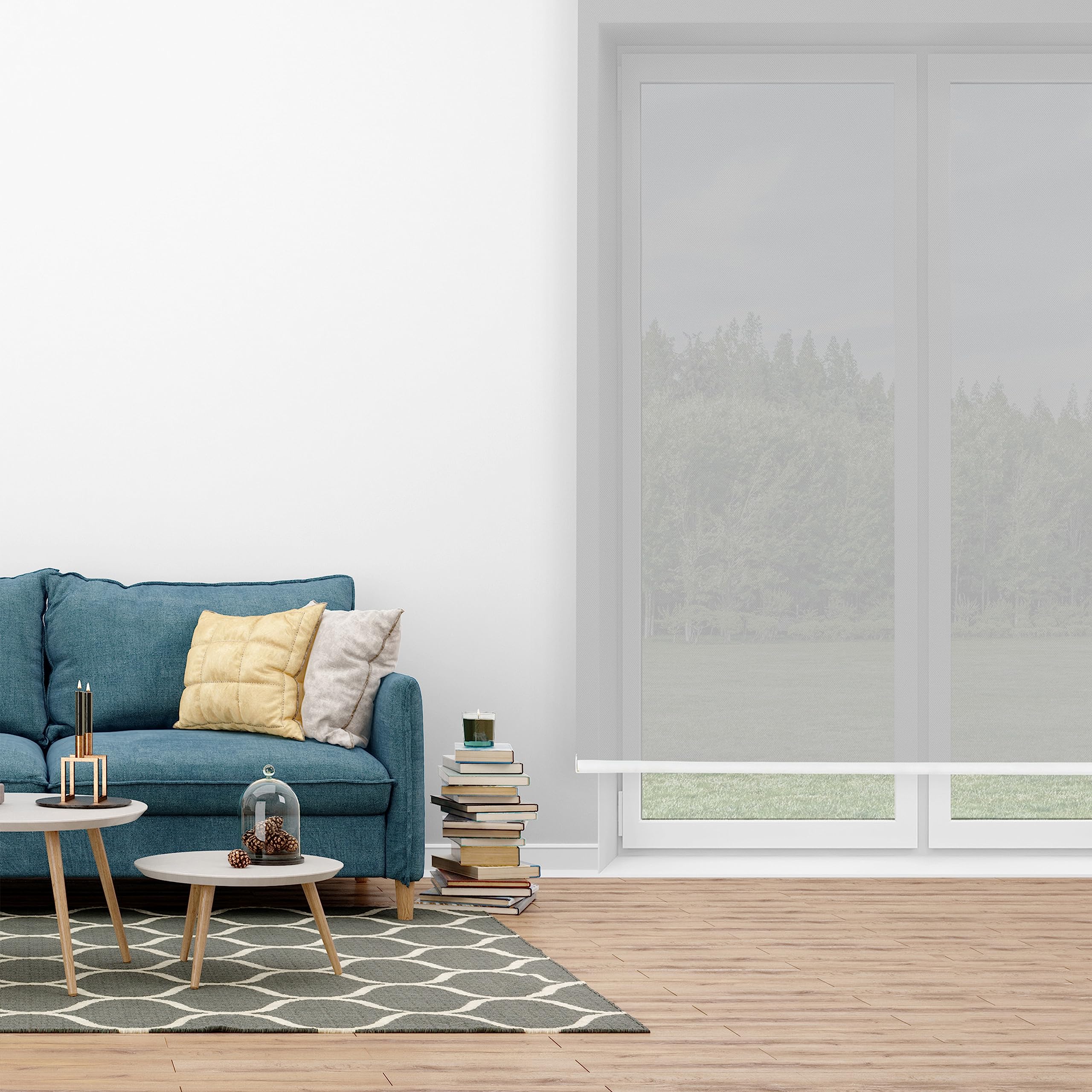 Estor Enrollable Tejido Screen Tamaño: 160x180 - Reducción de Destellos sin Renunciar a la Luz – Estor fácil instalación Pared o Techo – Estor Ventana Color: Antracita