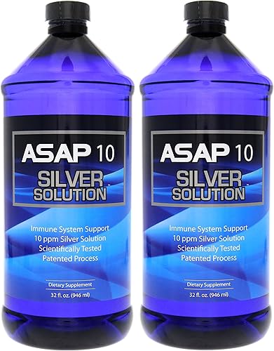 American Biotech Labs ASAP 10 PPM Silver Sol - Soporte para el sistema inmunológico | Paquete de 2 de 32 onzas con un total de 64 onzas