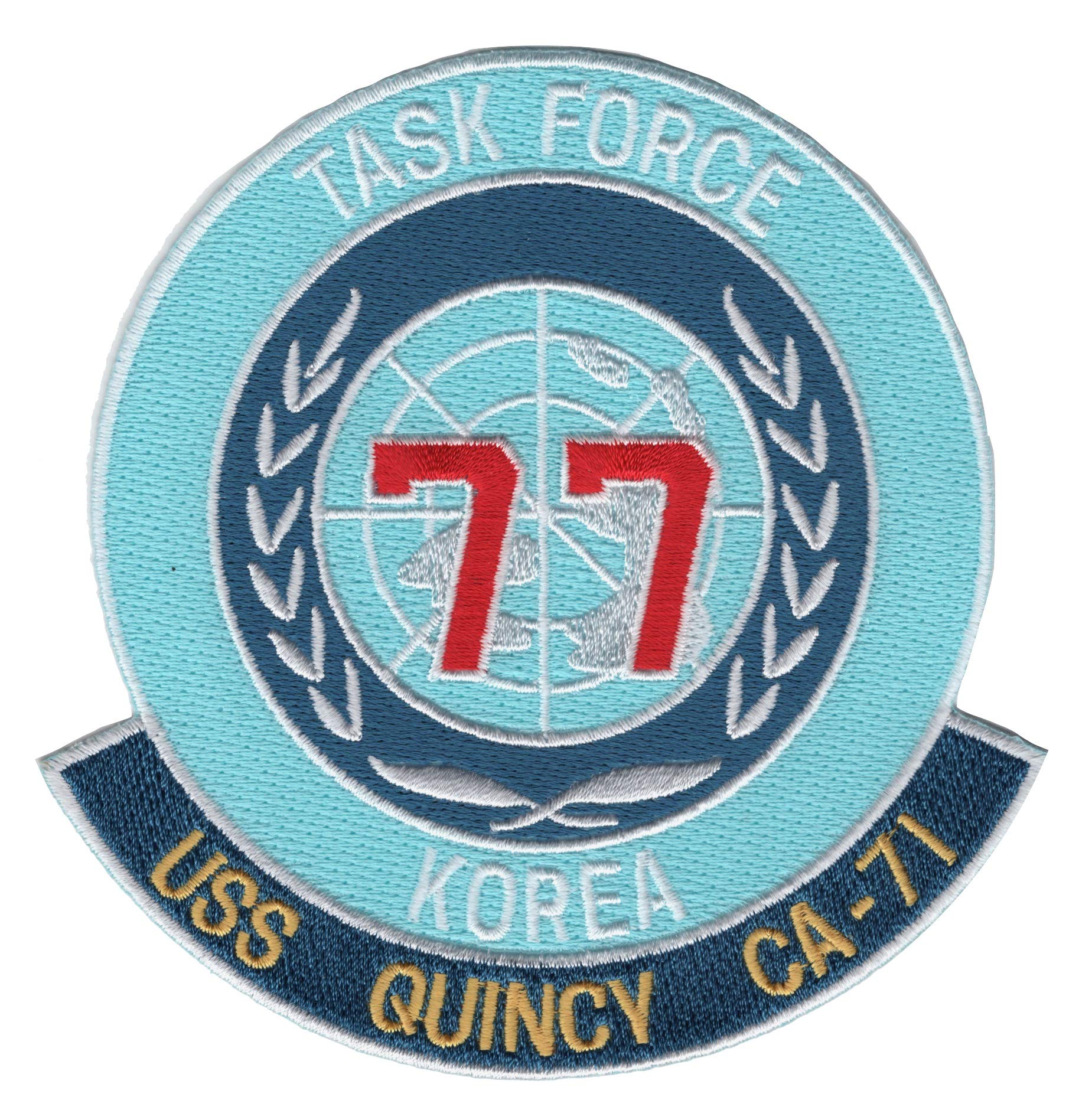 USS Quincy CA-71 Task Force 77 Korea Patch
