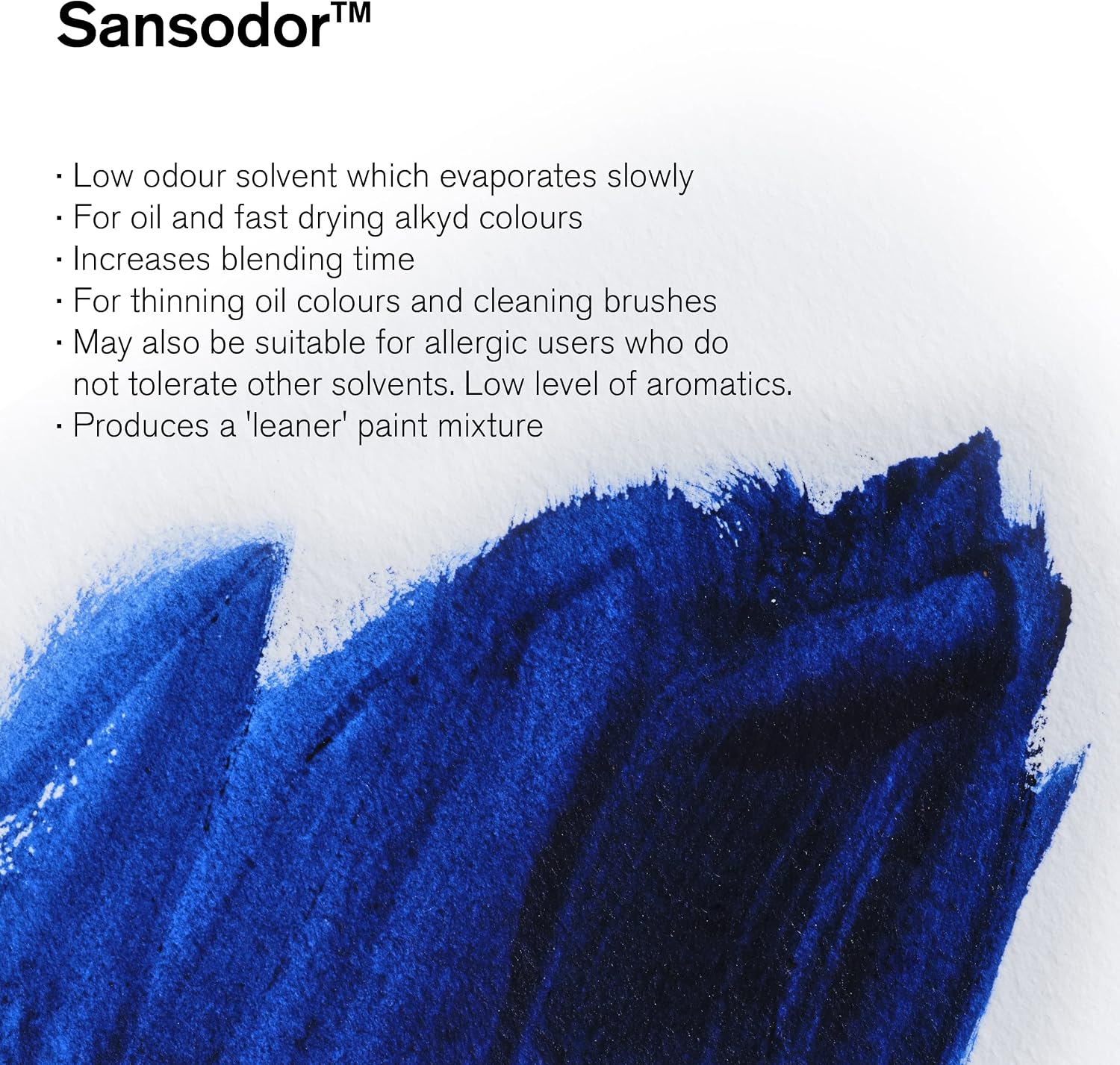 Winsor & Newton Sansodor Low Odor Solvent, 75ml (2.5oz) Bottle