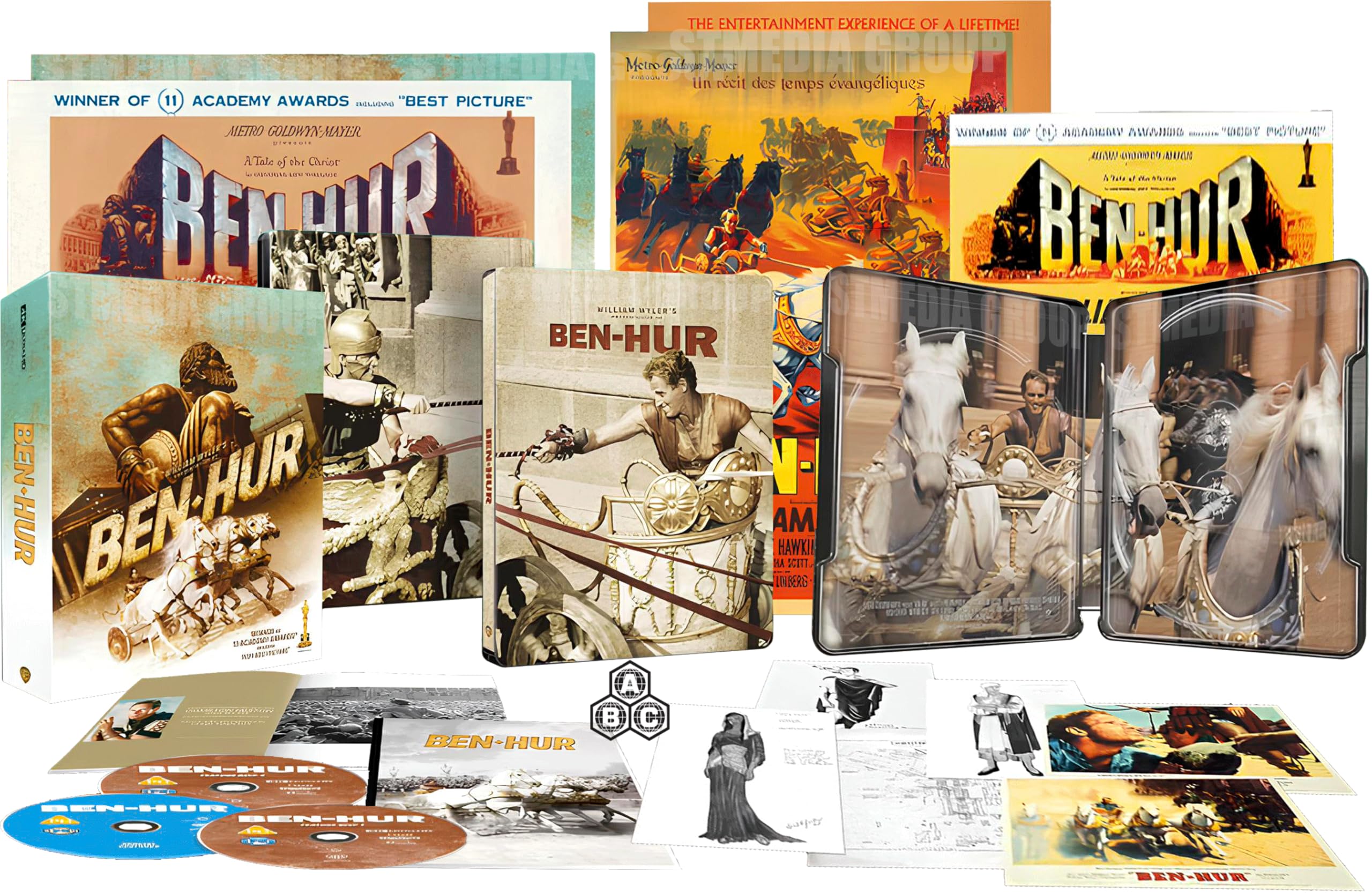 Ben-Hur (Limited Collector's Edition, Steelbook) [1959] [4K UHD + Blu-ray] [Region Free]