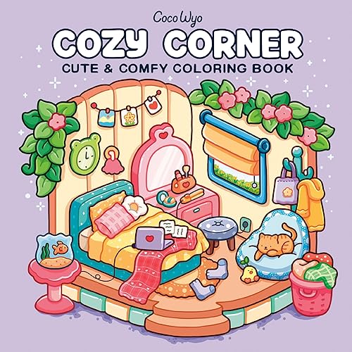 Cozy Corner: Coloring Book for Adults and Kids (Cozy Spaces Coloring) - Paperback