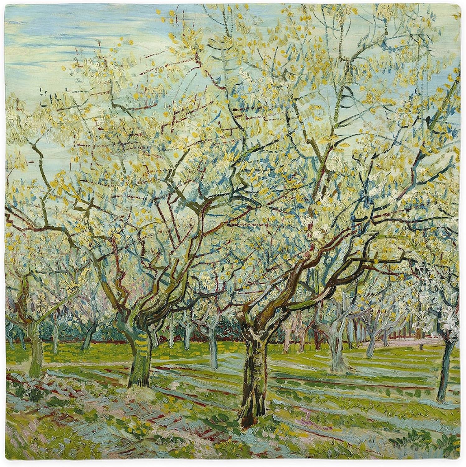 CafePress Van Gogh White Orchard Queen Duvet Cover Queen Duvet Cover, Printed Comforter Cover, Unique Bedding