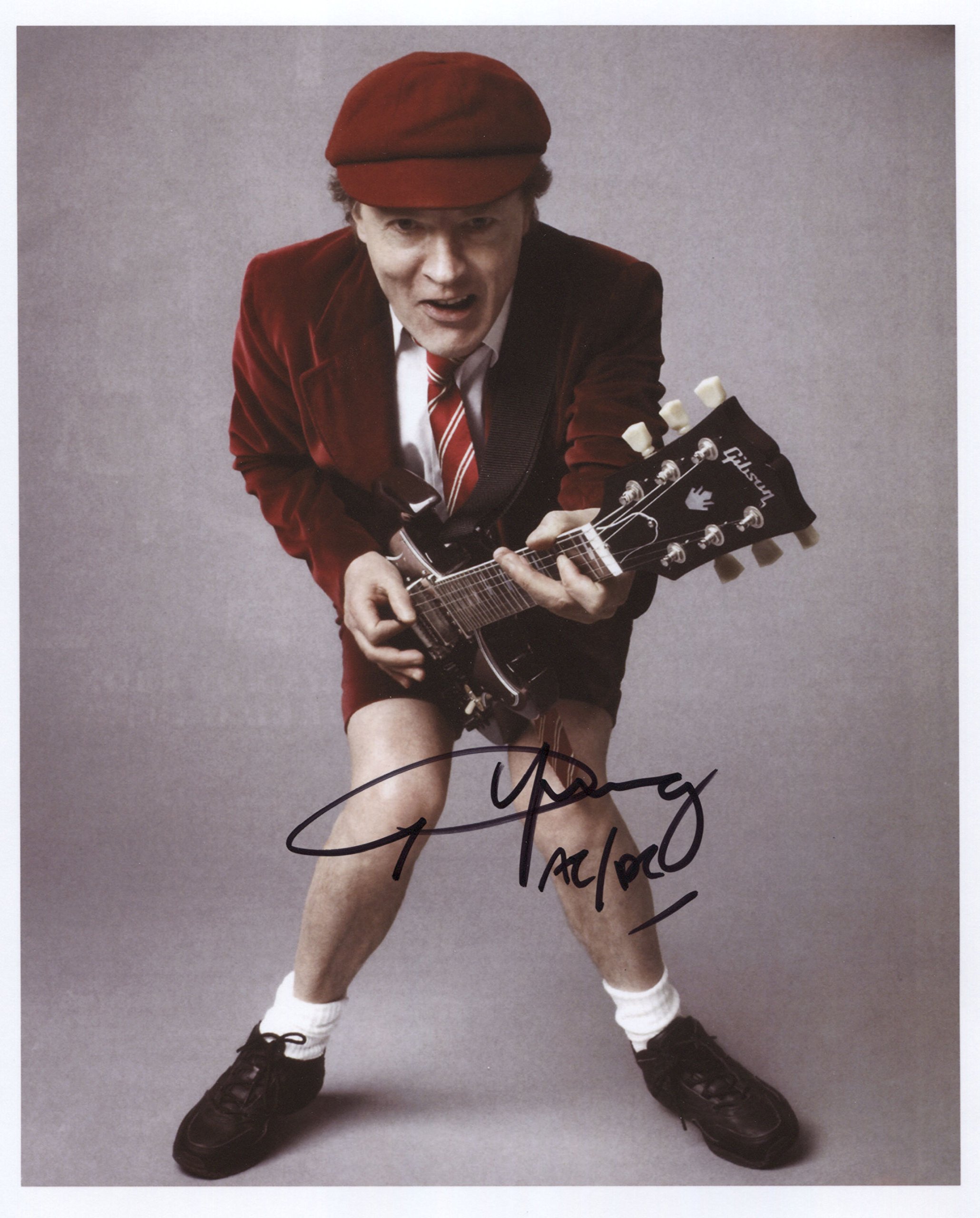 Angus Young AC/DC SIGNED Photo 1st Generation PRINT Ltd 150 + Certificate (1)