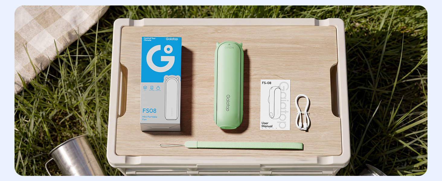 Gaiatop Portable Handheld Fan, 3 in 1 Mini Fan Handheld , Foldable Personal Fans Pocket Design, USB Travel Fans Portable, Lash Trip Summer Essential Cute Gifts for Women Girl, Green
