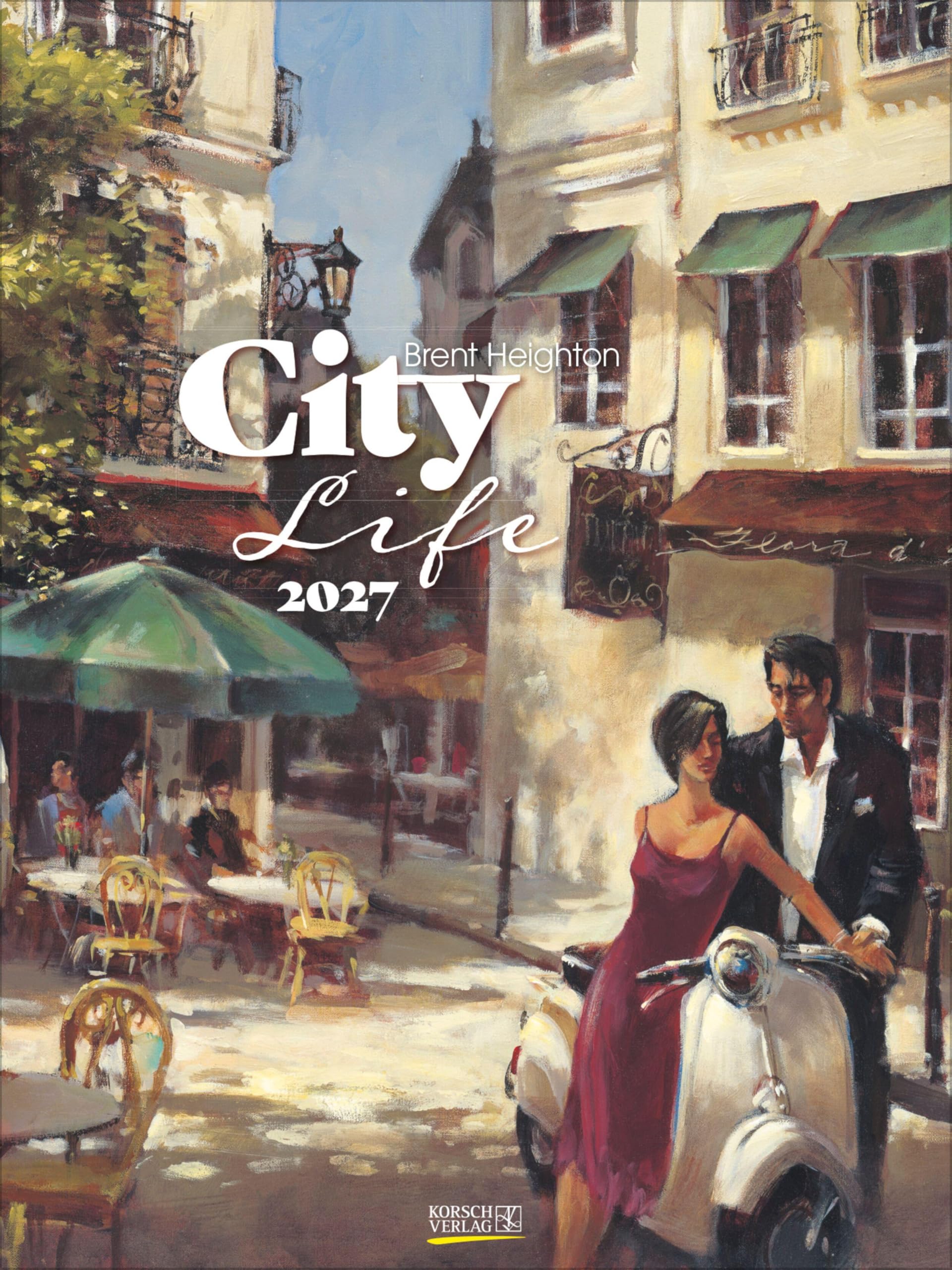 City Life 2027: Großer Kunstkalender. Hochwertiger Wandkalender mit Meisterwerken von Brent Heighton. Kunst Gallery Format: 48 x 64 cm.